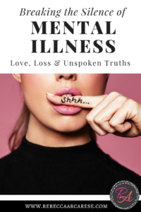 Join me as I share what it is like to walk along side someone with a mental illness.  The judgement, isolation, and fear that families deal with in silence.  It is not to overshadow the immense difficulties of those with mental illness. They are valid.